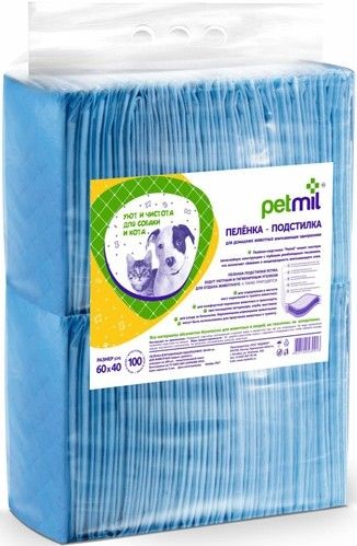 Пеленки-Подстилки PetMil 40х60 см впитывающие