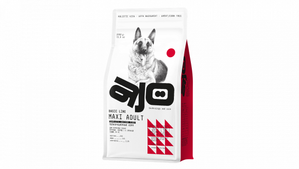 Корм AJO Dog Maxi Adult с гречкой для взрослых собак крупных пород