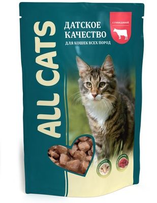 ALL CATS ПАУЧ для кошек Говядина в соусе