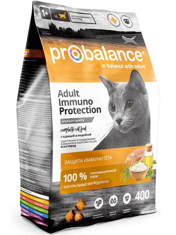 Корм ProBalance Immuno Protection для кошек Курица с Индейкой