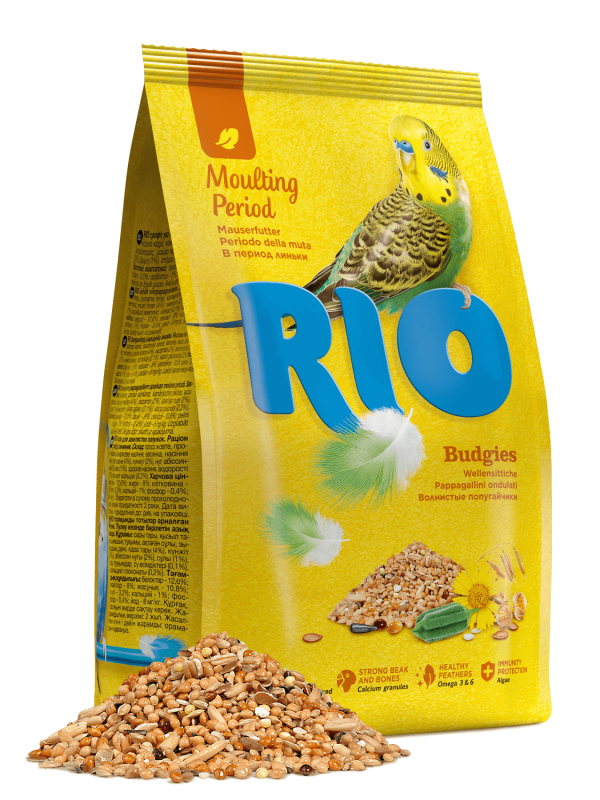 Корм RIO для волнистых попугайчиков в период линьки