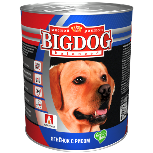 Корм для собак BIG DOG Grain line Ягнёнок с рисом