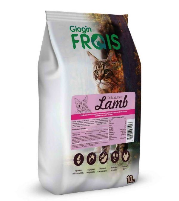Сухой корм FRAIS STERILISED CAT LAMB для взрослых стерилизованных кошек всех пород с мясом ягненка