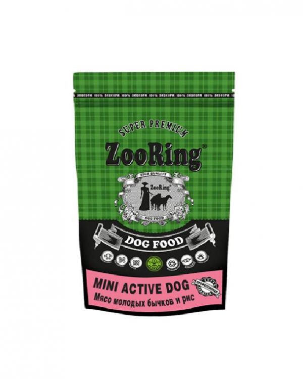 Корм ZooRing Mini Activ Dog Мясо молодых бычков