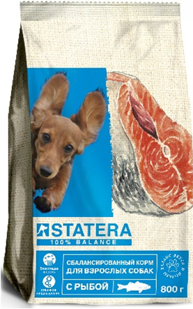 Корм STATERA для взрослых собак с лососем и рисом