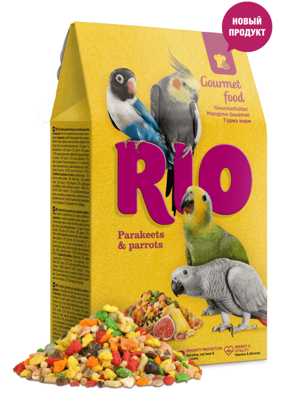 Корм RIO Гурмэ для средних и крупных попугаев