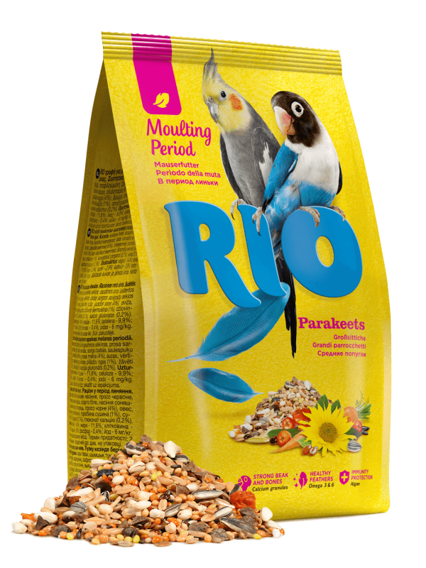 Корм RIO для средних попугаев в период линьки