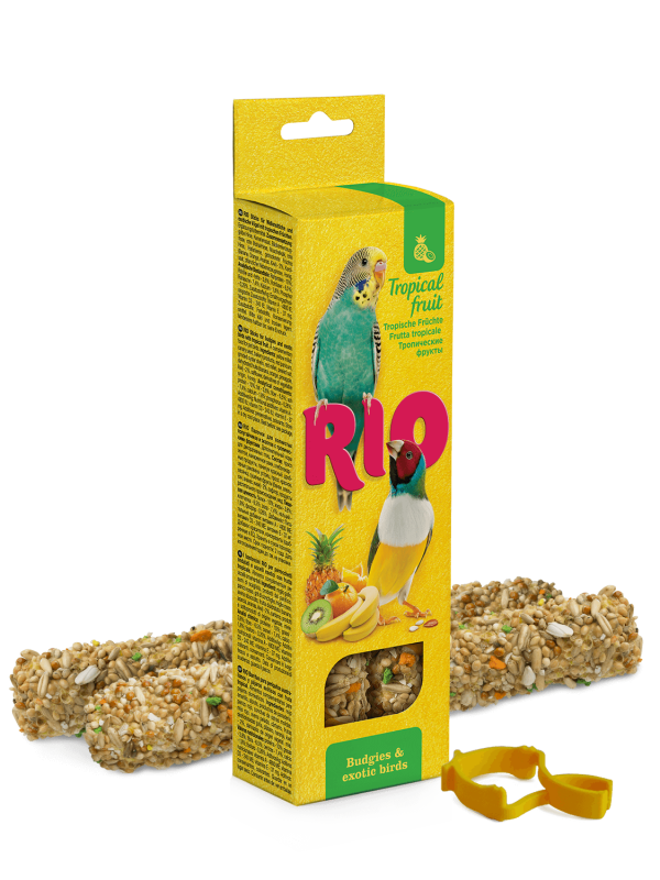 Палочки RIO для волнистых попугайчиков и экзотов с тропическими фруктами