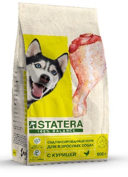 Корм STATERA для взрослых собак с курицей и рисом