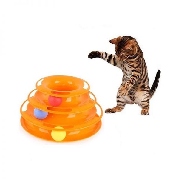 Трэк интерактивный для кошек Мячики в З яруса