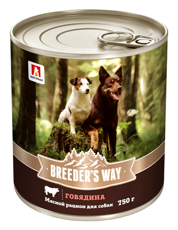 Консервы Breeder’s way для собак Говядина