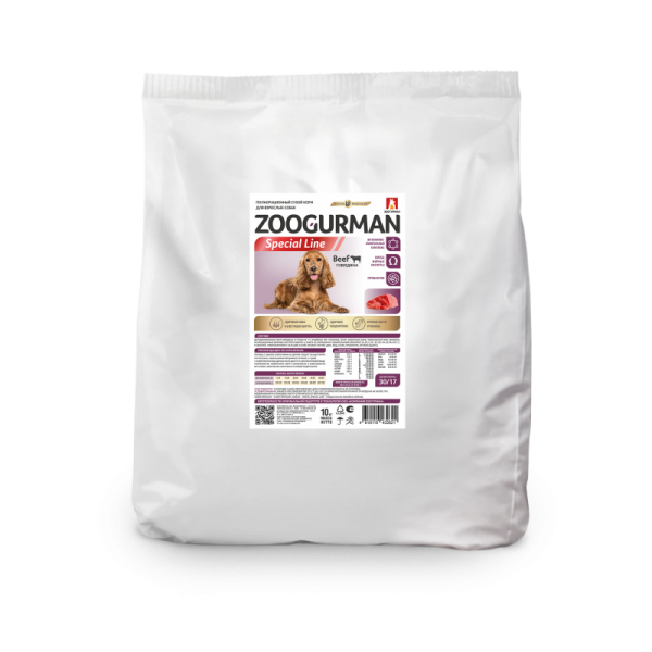 Сухой корм Zoogurman Special line для взрослых собак Говядина